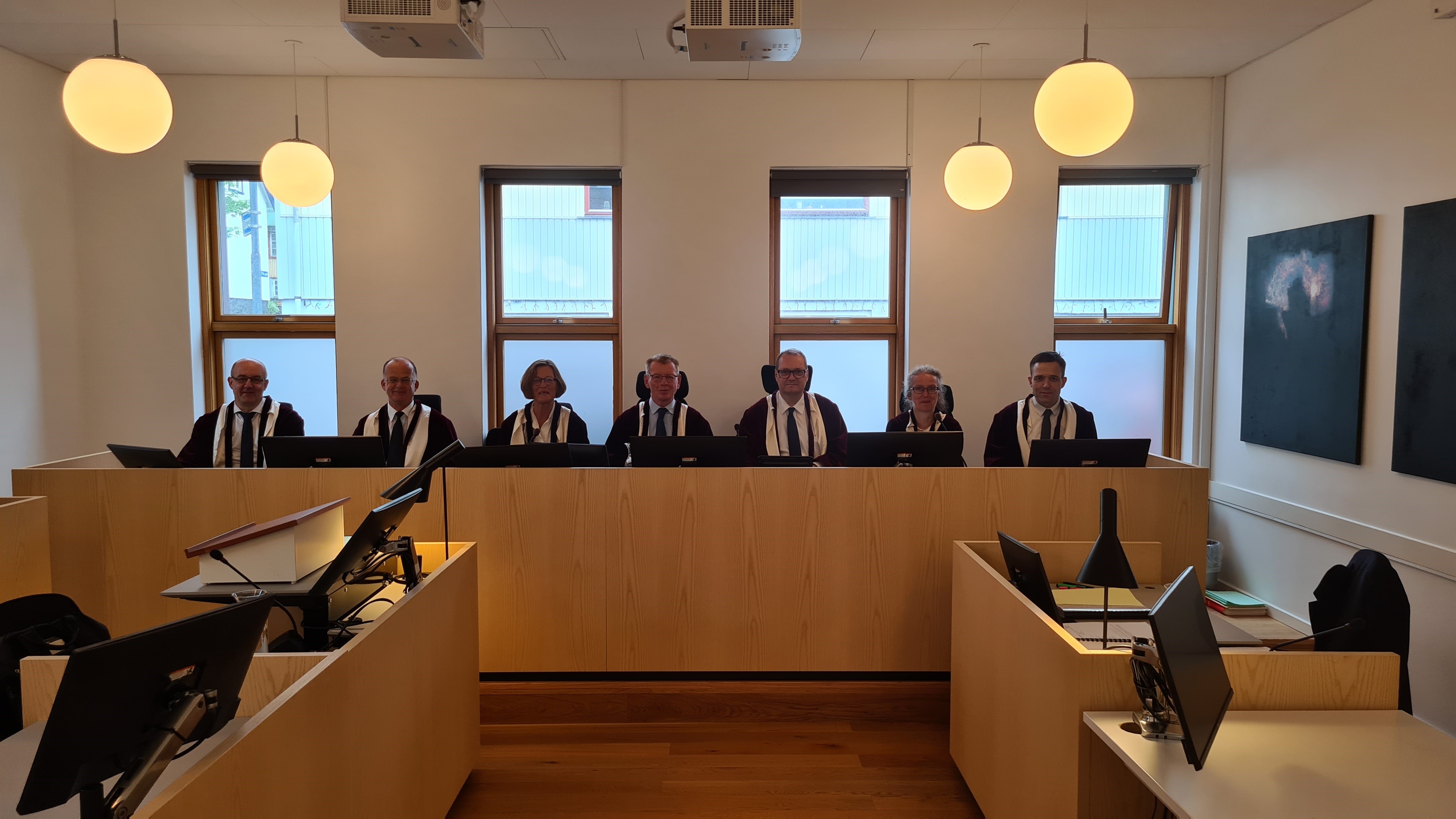 Billede fra retsmøde